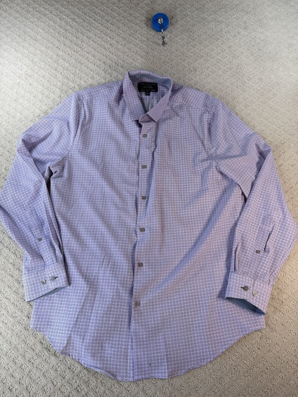 Report Collection Dress Shirt Premium Performance X4 Mens Purple Stretch Size L